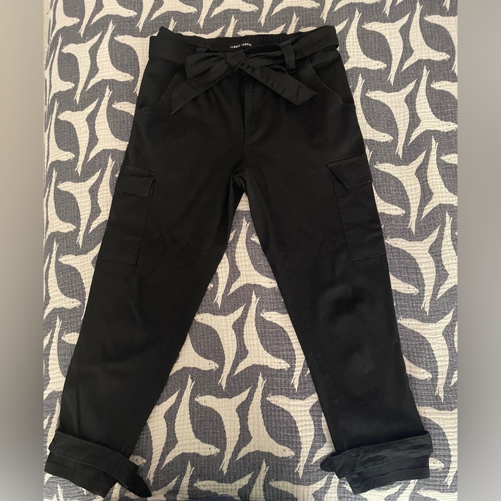 Almost Famous Black Pants with Button Detail